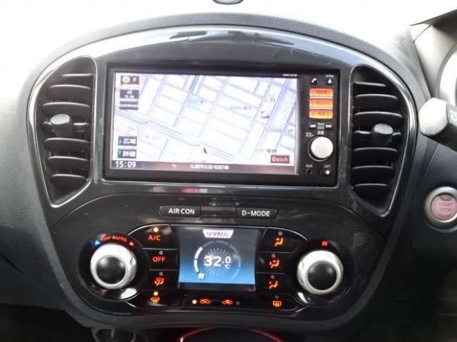 ジューク1.6 16GT FOUR タイプV 4WD　保証1年/走行距離無制限　切替4WD　純正ナビ　地デジ　バックカメラ　純正エンジンスターター　インテリジェントキー　プッシュスタート 1600