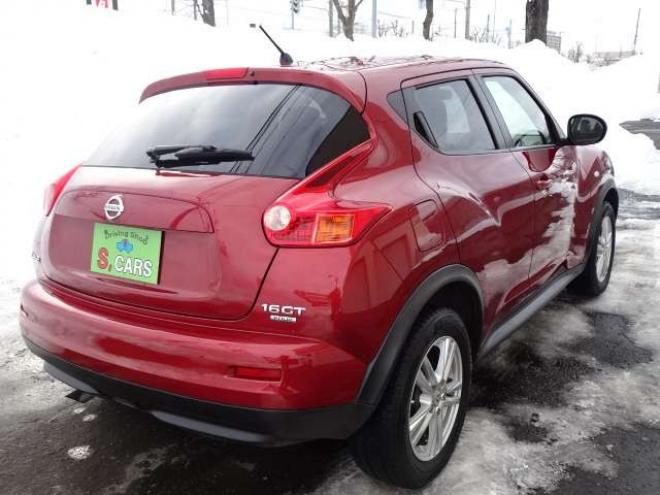 ジューク1.6 16GT FOUR タイプV 4WD　保証1年/走行距離無制限　切替4WD　純正ナビ　地デジ　バックカメラ　純正エンジンスターター　インテリジェントキー　プッシュスタート 1600