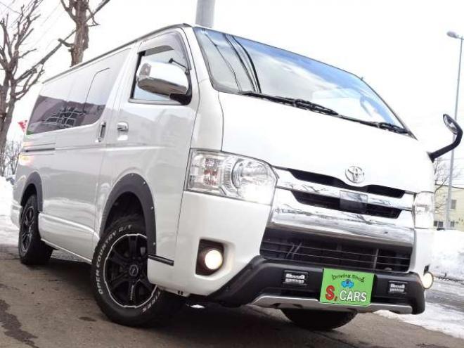 ハイエースバン2.8 スーパーGL ロング ディーゼルターボ 4WD　本州車　4WD　プッシュスタート　スマートキー　オートマチックハイビーム　ETC　MID　GRCIA　WHEEL　バックカメラ　リヤヒーター　リヤエアコン　AC100V 2800