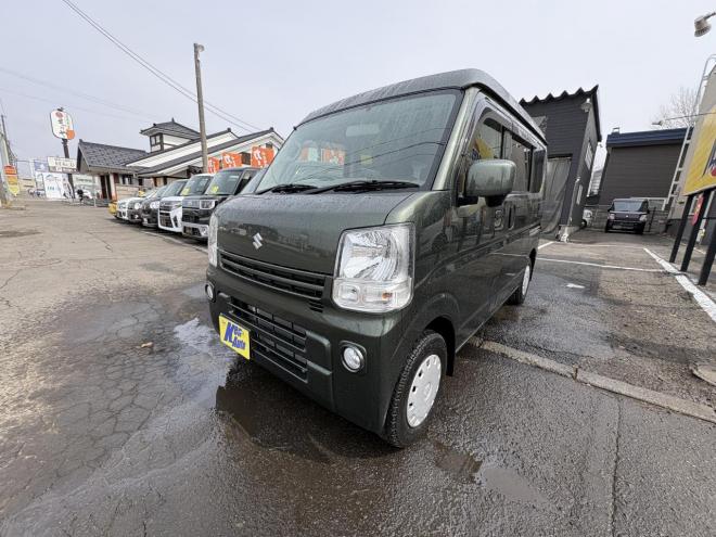 エブリィEVERY 4WD JOIN TURBO　寒冷地仕様 　リアヒーター　TURBO フォグランプ　フルセグナビBluetooth　ETC　AUTOライト　　バイザー　スタットレス　エンジンオイル交換　　ATF交換 4WD 660 ５Dr