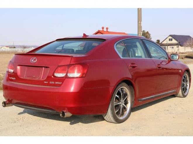 レクサスGS 350 4WD　検二年　3R1レッドカラーバックモニター　クルコン　エンスタ　フルセグ　社外マフラー　ローダウン　ETC 本革シートカバー　社外ホイール　自社　ローンカノウ 3500