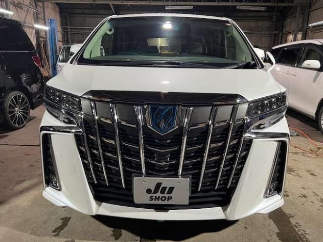アルファードハイブリッド 2.5 SR Cパッケージ E-Four 4WD　3眼LED・純正ナビ・リアモニター・パワーバックドア・社外19AW・夏冬タイヤ付・1500W給電・ベンチレーターシート・アダプティブクルーズコントロール・ステアリングヒーター・検令和9年6月・本州仕入車両 2500