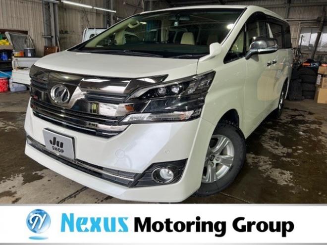 ヴェルファイア2.5 V 4WD　車検R10年1月・SDナビ・リフトアップ・純正リアモニター・両側パワースライド・メモリー付パワーシート・トーヨーオープンカントリー16AWセット・スタッドレスタイヤセット・ドライブレコーダー・エンジンスターター 2500