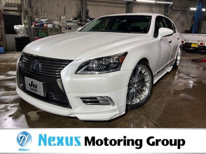 レクサスLSハイブリッド 600h バージョンC Iパッケージ 4WD　WALD&モデリスタエアロ・左右出しマフラー・20インチAW・エアサスコントローラー・ブラックレザー・パワートランク・純正HDDナビ・バックモニター・純正エンジンスターター・カードキー 5000