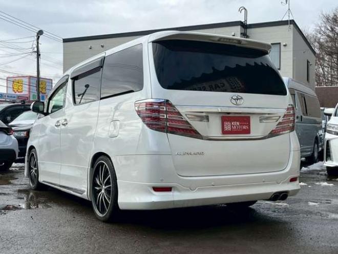 アルファード2.4 240X 4WD　モデリスタエアロ　車高調　ETC　後席モニター　両側電動スライドドア　社外エンジンスターター　パワステ　パワーウィンドウ　純正ナビ　純正アルミ　バックカメラ　キーレスエントリー　3列シート　ABS 2400