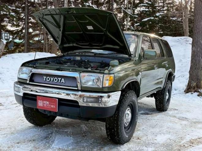 ハイラックスサーフ2.7 SSR-X ワイドボディ 4WD　全塗装済グリーン　リフトアップ　ETC　社外オーディオ　パワステ　パワーウィンドウ　純正アルミホイール　ABS　キーレス　ルーフレール 2700