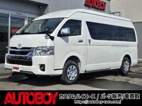 ハイエース　2.7 グランドキャビン 4WD　寒冷地　10人乗り　スーパーロング　ワイドボディ　ハイルーフ　プッシュスタート　スマキー　パワスラ　リアヒーター&クーラー　ステアリングスイッチ　車線逸脱防止　衝突被害軽減　横滑り防止　電動格納ミラー 2700