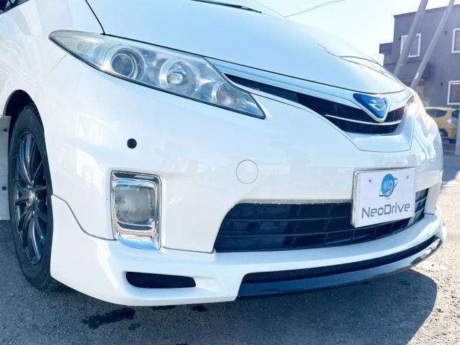 エスティマハイブリッドハイブリッド2.4X 4WD　ローンが不安な方＜優遇ローン＞　本州仕入　寒冷地仕様 フルエアロ　社外ナビ 4WD 2400 5Dr