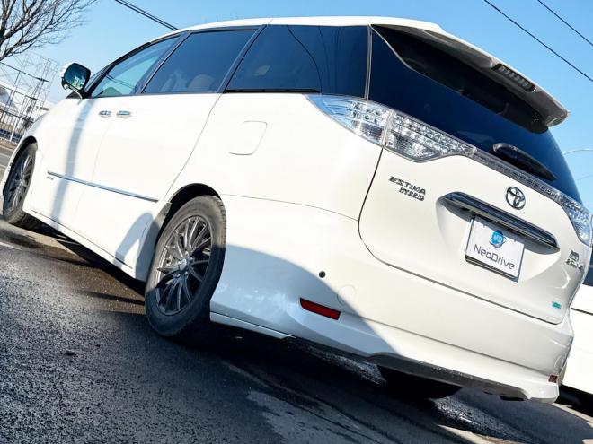 エスティマハイブリッドハイブリッド2.4X 4WD　ローンが不安な方＜優遇ローン＞　本州仕入　寒冷地仕様 フルエアロ　社外ナビ 4WD 2400 5Dr