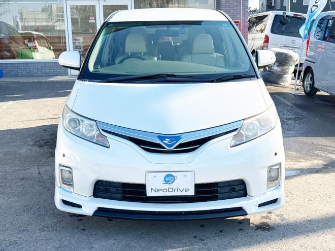 エスティマハイブリッドハイブリッド2.4X 4WD　ローンが不安な方＜優遇ローン＞　本州仕入　寒冷地仕様 フルエアロ　社外ナビ 4WD 2400 5Dr