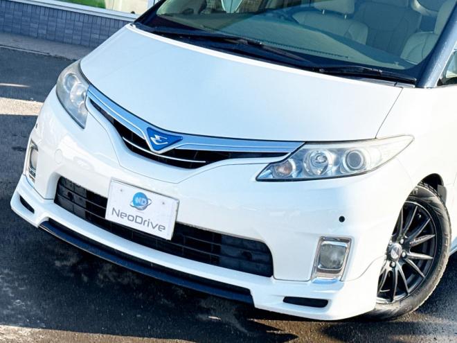 エスティマハイブリッドハイブリッド2.4X 4WD　ローンが不安な方＜優遇ローン＞　本州仕入　寒冷地仕様 フルエアロ　社外ナビ 4WD 2400 5Dr