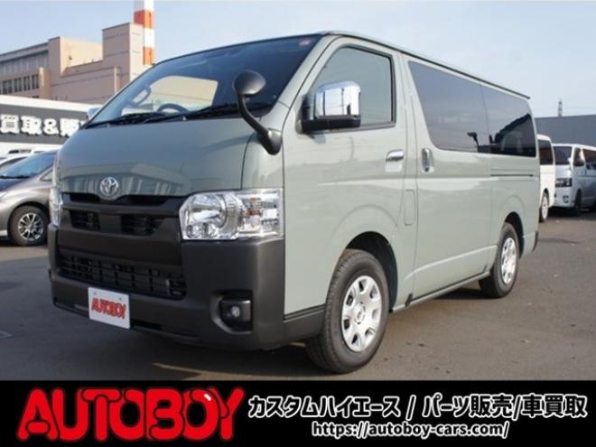 ハイエースバン2.8 スーパーGL ロング ディーゼルターボ 4WD　アースカラーPKG　アーバンカーキ　　両側パワースライドドア　デジタルインナーミラー　全方位カメラ　バックカメラ　寒冷地仕様　LEDヘッドライト　415コブラフラットベッドキット 登録済未使用車 2800