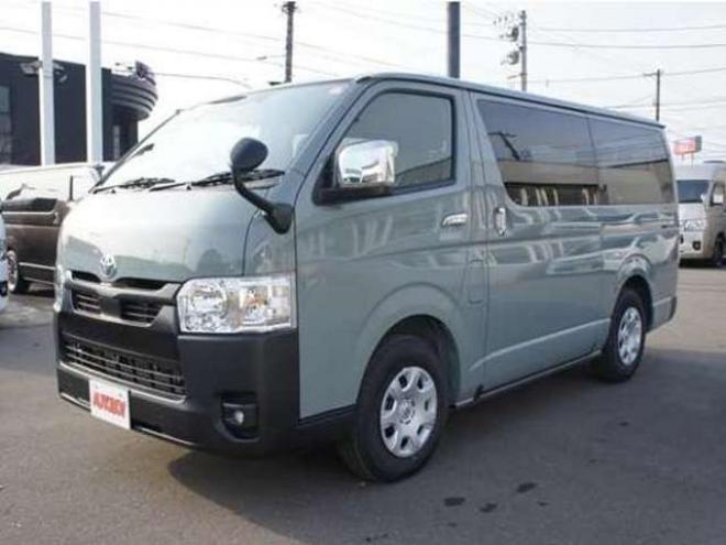 ハイエースバン2.8 スーパーGL ロング ディーゼルターボ 4WD　アースカラーPKG　アーバンカーキ　　両側パワースライドドア　デジタルインナーミラー　全方位カメラ　バックカメラ　寒冷地仕様　LEDヘッドライト　415コブラフラットベッドキット 登録済未使用車 2800