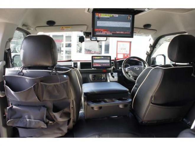 ハイエース2.7 GL ロング ミドルルーフ 4WD　IFUU製3列目対面ラウンジベッドIF-WB8フルフラットベットラウンジ展開 アルパインBIG-X　フリップダウンモニター センターコンソール 415COBRA　F/S/R/ルーフスポイラー/フェンダー/18インチAW 2700