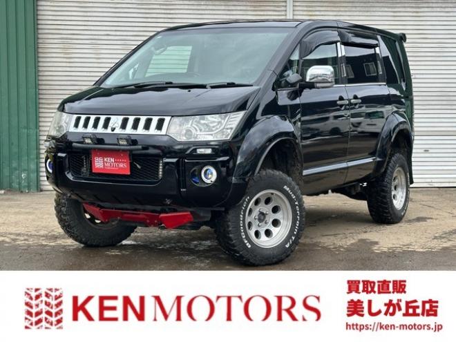 デリカD：5 2.4 G パワーパッケージ 4WD　リフトアップ　両側パワースライドドア　社外ナビ　バックカメラ　フロントカメラ　リアパワーゲート　後席モニター　パワステ　パワーウィンドウ　ABS　キーレスエントリー 2400