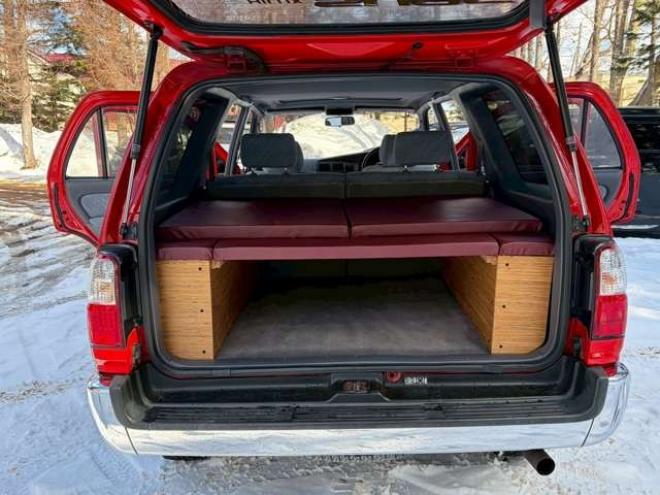 ハイラックスサーフ2.7 SSR-X 4WD　リフトアップ　全塗装済レッド　社外ナビ　ETC　パワステ　パワーウィンドウ　ABS　キーレスエントリー　ルーフレール　サンルーフ 2700