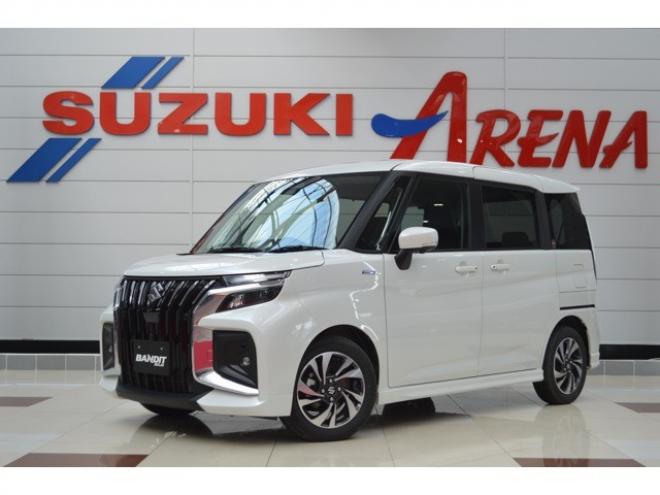 ソリオ1.2 バンディット ハイブリッド MV 4WD　レンタアップ車ハイブリッド4WDセーフティサポート搭載スズキコネクト対応通信機装着車アダプティブクルーズコントロールハイビームアシスト全方位モニター9インチナビ両側オートスライドドアETCドラレコ 1200