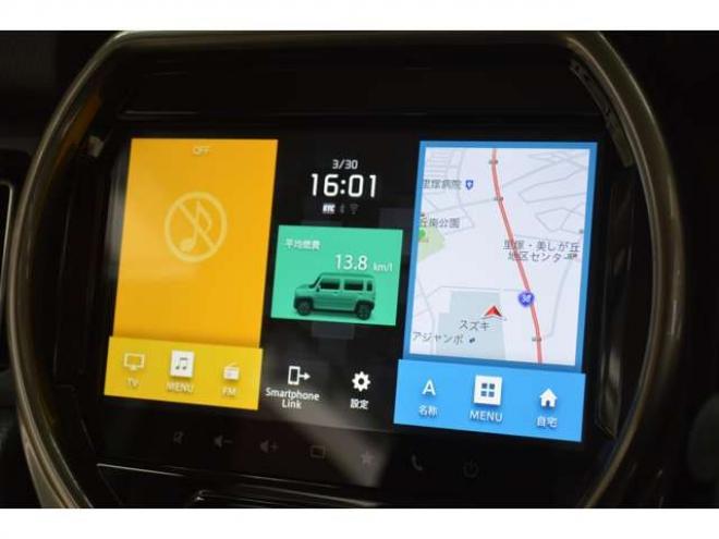 ハスラーJスタイルII ターボ 4WD　ワンオーナー特別仕様車ハイブリッド4WDターボセーフティサポート搭載横滑り全方位モニター付9インチナビTVバックカメラ横滑り防止装置ハイビームアシストLEDビルトインETCアダプティブクルーズコントロール 660