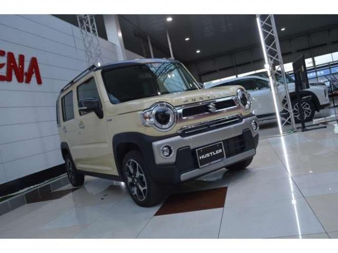 ハスラーJスタイル 4WD　ワンオーナー特別仕様車ハイブリッド4WDセーフティサポート搭載横滑り全方位モニター付9インチナビTVバックカメラ横滑り防止装置ハイビームアシストLEDビルトインETC 660