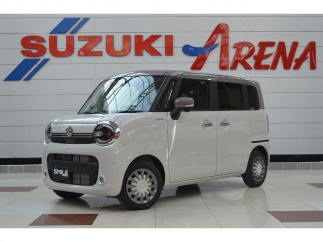 ワゴンRスマイルハイブリッド X 4WD　ハイブリッド4WDセーフティサポート搭載スズキコネクト対応通信機装着車アイドリングストップ両側オートスライドドア全方位モニター付9インチナビTVバックカメラアダプティブクルーズコントロールLEDライト 登録済未使用車 660