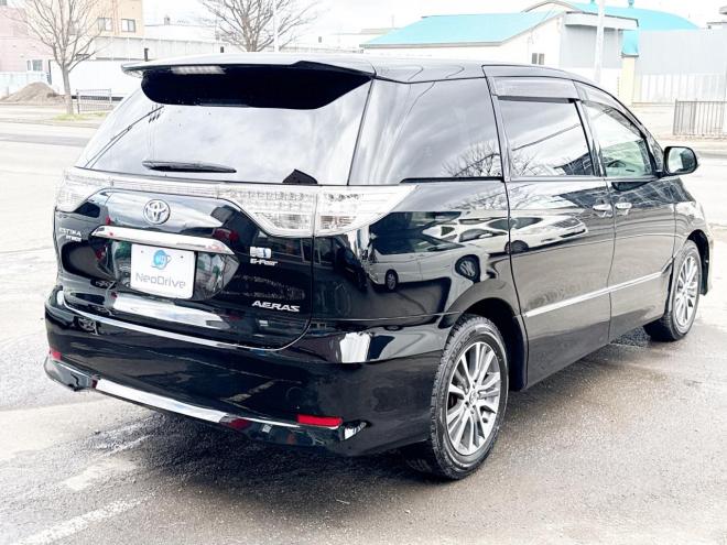 エスティマハイブリッドハイブリッド2.4アエラス プレミアムED 4WD　ローンが不安な方＜優遇ローン＞　本州仕入　寒冷地仕様　純正SDナビ　後席モニター 4WD 2400 5Dr