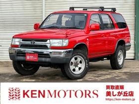 ハイラックスサーフ　2.7 SSR-X 4WD　リフトアップ　全塗装済レッド　社外ナビ　ETC　パワステ　パワーウィンドウ　ABS　キーレスエントリー　ルーフレール　サンルーフ 2700
