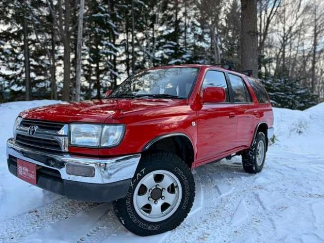 ハイラックスサーフ2.7 SSR-X 4WD　リフトアップ　全塗装済レッド　社外ナビ　ETC　パワステ　パワーウィンドウ　ABS　キーレスエントリー　ルーフレール　サンルーフ 2700