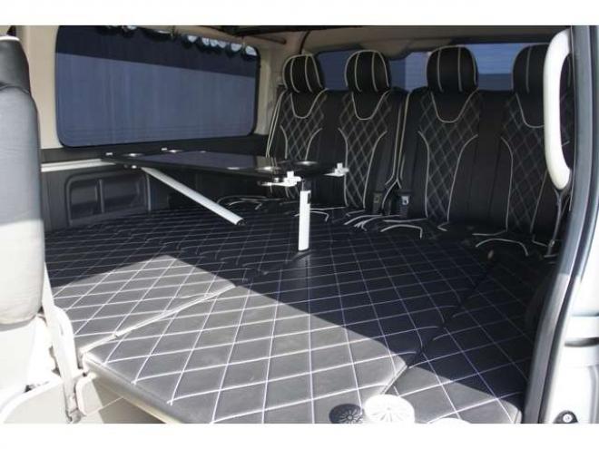 ハイエース2.7 GL ロング ミドルルーフ 4WD　IFUU製3列目対面ラウンジベッドIF-WB8フルフラットベットラウンジ展開 アルパインBIG-X　フリップダウンモニター センターコンソール 415COBRA　F/S/R/ルーフスポイラー/フェンダー/18インチAW 2700