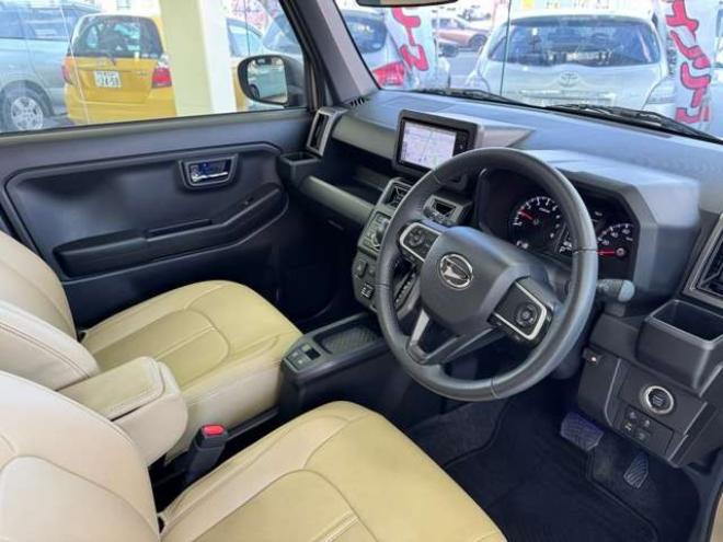 タフトGターボ クロム ベンチャー 4WD　スマートアシストプッシュスタート　エンジンスターター　純正オプションナビ　Bluetooth シートヒーター　追従クルコン　クラッツィオシートカバー　サンルーフ　ドライブレコーダー　新品ジオランダーマッドタイヤ 660