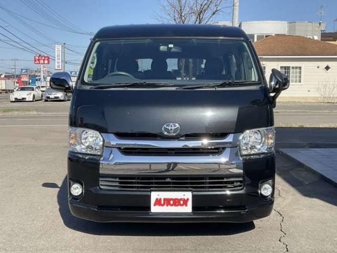 ハイエース2.7 GL ロング ミドルルーフ 4WD　社外メモリーナビTV　バックカメラ　ワークエクストラップ17インチアルミ　415コブラフロントスポイラー　パワースライドドア　LEDヘッドライト　Wエアバック　スマートキー　AC100V 2700