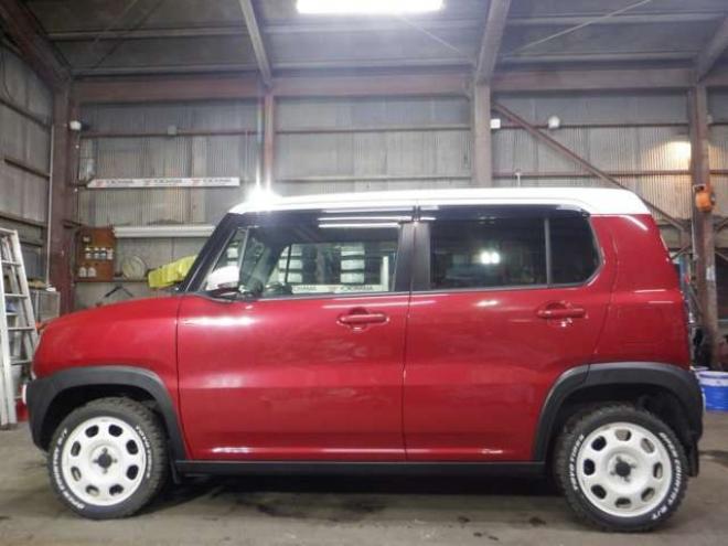 ハスラーJスタイル 4WD　ナビ・TV・Bカメラ・B/T・レーダーブレーキ・オープンカントリーR/Tタイヤ・シートヒーター・スマートキー・プッシュスタート・社外エンスタ・LEDフォグランプ・Aストップ・ツートンカラー・HID・オートライト 660