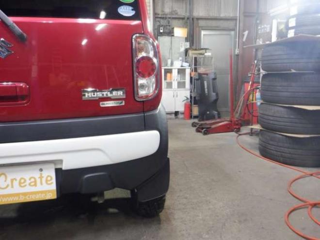 ハスラーJスタイル 4WD　ナビ・TV・Bカメラ・B/T・レーダーブレーキ・オープンカントリーR/Tタイヤ・シートヒーター・スマートキー・プッシュスタート・社外エンスタ・LEDフォグランプ・Aストップ・ツートンカラー・HID・オートライト 660