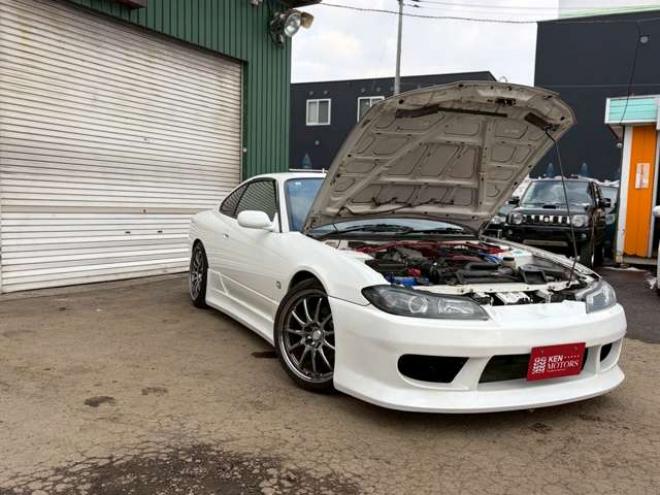 シルビア2.0 オーテックバージョン　6速MT　社外ハンドル　社外アルミホイール　社外エアロ　社外マフラー　パワステ　パワーウィンドウ　社外ナビ　エアコン　革シート 2WD 2000