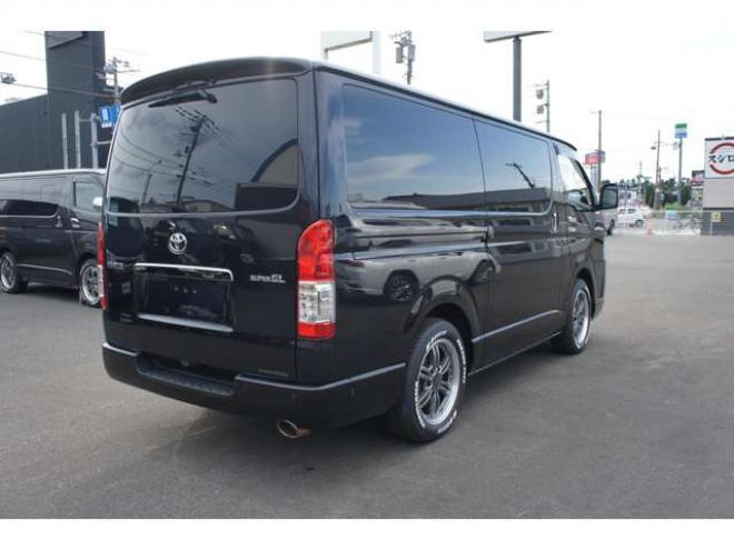 ハイエースバン2.8 スーパーGL ダークプライムII ロングボディ ディーゼルターボ 4WD　415COBRA　クリーンルック3Fスポ&BY2ボンネット&ステージ2ルーフスポ&バッドラッカーIII17インチAW&フラットベッドキット　ヨコハマPARADA17インチ　デジタルインナー　パノラマモニター　両側パワースライドドア 2800