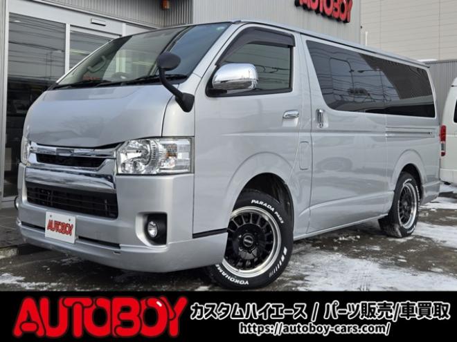 ハイエースバン2.8 スーパーGL ロング ディーゼルターボ 4WD　リアヒーター&クーラー　プッシュスタート　スマートキー　LEDヘッド　ベッドキッド　横滑り防止　衝突被害軽減　車線逸脱　トヨタ純正ナビ　フルセグTV　Bluetooth　バックカメラ　トヨタ純正リアモニター　ETC 2800