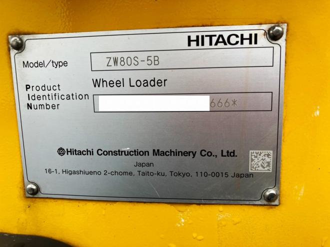 ホイールローダ日立　中古　ZW80S-5B　建機