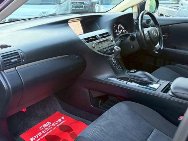 レクサスRXハイブリッド 450h 4WD　サンルーフ　電動リアゲート　純正ナビ　バックカメラ　電動シート　パワステ　パワーウィンドウ　クルーズコントロール　エンジンスターター　アルミホイール　盗難防止装置　横滑り防止装置　ドライブレコーダー 3500