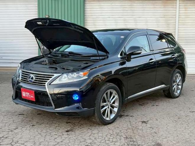 レクサスRXハイブリッド 450h 4WD　サンルーフ　電動リアゲート　純正ナビ　バックカメラ　電動シート　パワステ　パワーウィンドウ　クルーズコントロール　エンジンスターター　アルミホイール　盗難防止装置　横滑り防止装置　ドライブレコーダー 3500