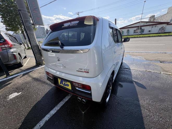 アルトALTO TURBO RS 4WD本州仕入　寒冷地仕様　ブレーキアシスト　TURBO 5AG 純正ワンセグナビ　シートヒーター　HIDヘッド　PUSHスタート　スマートキースペアー有　１５インチアルミ　エンジンオイル交換　スタットレス付　スポーツマフラー付　ETC 4WD 660 5Dr