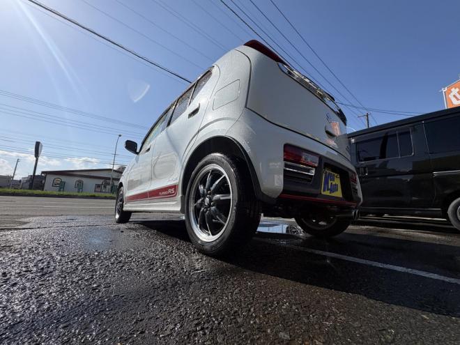 アルトALTO TURBO RS 4WD本州仕入　寒冷地仕様　ブレーキアシスト　TURBO 5AG 純正ワンセグナビ　シートヒーター　HIDヘッド　PUSHスタート　スマートキースペアー有　１５インチアルミ　エンジンオイル交換　スタットレス付　スポーツマフラー付　ETC 4WD 660 5Dr