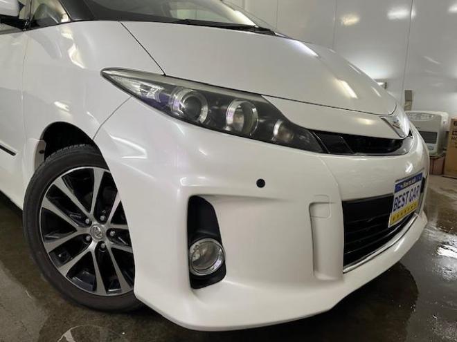 エスティマアエラス　プレミアムエディション　本州仕入　寒冷地仕様　禁煙車　パワーバックドア　両側パワースライドドア　純正ブラックハーフレザーシート　純正１８インチＡＷ　社外１８ＡＷ＋スタッドレスタイヤ付　前後コーナーセンサー　フロントガラス熱線 4WD 2400 5Dr