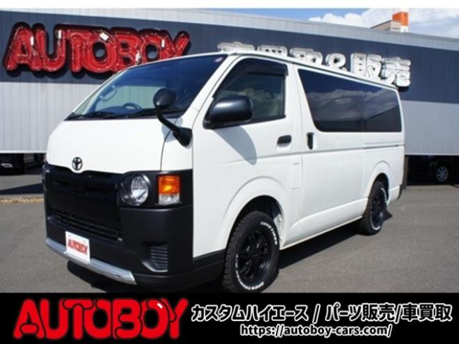 ハイエースバン2.8 DX ロング ディーゼルターボ 4WD　フロントシートセパレート仕様変更済　　　センターコンソール付　415COBRA丸目ライトキット&バッドラッカー16インチAW　415SAFARIフロントスポイラー　TOYOオープンカントリーR/T　電動格納ドアミラー 2800