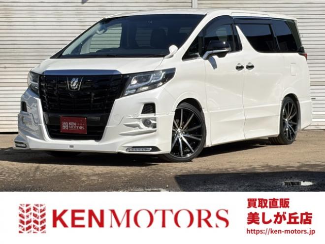 アルファード3.5 SA 4WD　TRDエアロ　クリスタルアイLEDテール　ダウンサス　レザー調シートカバー　アルパインナビ　フリップダウン　スピーカー　デジタルインナーミラー　シュタイナー20インチ　シーケンシャルウィンカー 3500