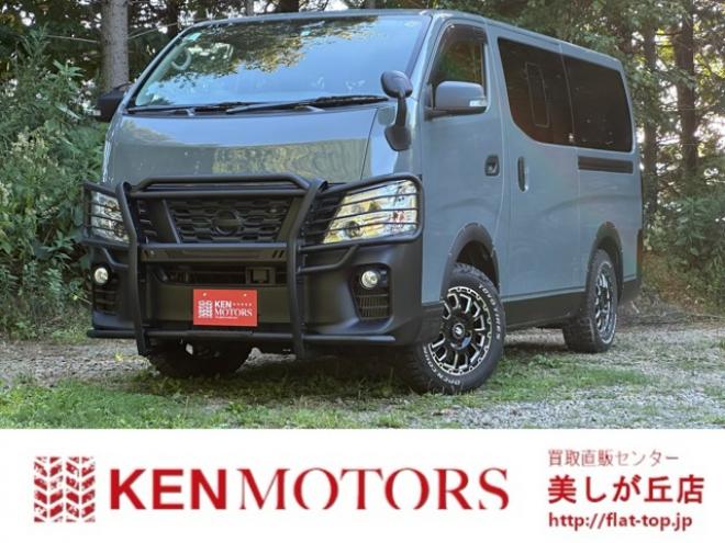 キャラバンNV350 2.5 プレミアムGX ロングボディ ディーゼルターボ 4WD　ABS　衝突軽減ブレーキ　横滑防止装置　盗難防止装置　エアコン　パワステ　パワーウィンドウ　キーレス　片側スライドドア　フォグランプ　ETC　エアバッグ　オリジナル全塗装アンビルグレー　フロントグリル 2500