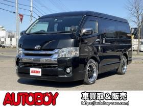 ハイエース　2.7 GL ロング ミドルルーフ 4WD　社外メモリーナビTV　バックカメラ　ワークエクストラップ17インチアルミ　415コブラフロントスポイラー　パワースライドドア　LEDヘッドライト　Wエアバック　スマートキー　AC100V 2700