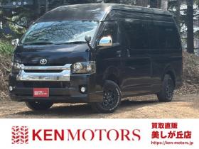 ハイエース　コミューター 2.5 GL ディーゼルターボ 4WD　社外アルミ　パワステ　パワーウィンドウ　キーレスエントリー　ETC　ドライブレコーダー　片側電動スライドドア　後席モニタ　TV　ナビ　バックカメラ　エアコン　ABS　横滑り防止装置　全塗装済 2500