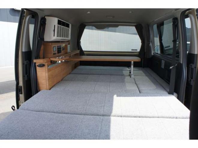 ハイエースバン2.8 スーパーGL ロング ディーゼルターボ 4WD　キャンパー鹿児島製　CKワイルダー　車中泊仕様　REVOシート　室内用エアコン　ベバストFFヒーター　走行充電　サブバッテリー　外部電源　オリジナルベッド　電動開閉バックドア　415SAFARI丸目キット 2800