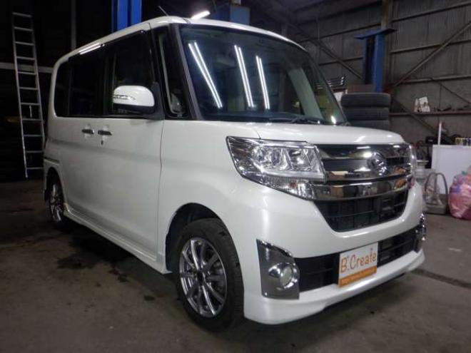 タントカスタム X SA 4WD　ナビ・TV・バックカメラ・B/T・LEDヘッドライト・パワスラ・プッシュスタート・スマートキー・スマアシ・ETC・純正エンスタ・フォグランプ・アイドリングストップ・オートエアコン・オートライト・リアサンシェード 660