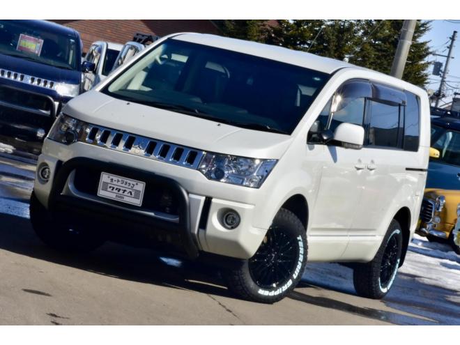 デリカD:5　Dパワーパッケージ　４WD　新品フロントガード　新品１６インチホイール／タイヤ　ディーラー整備