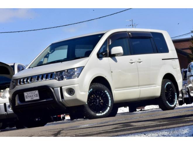 デリカD:5　Dパワーパッケージ　４WD　新品フロントガード　新品１６インチホイール／タイヤ　ディーラー整備